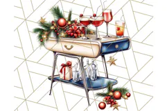 Vintage Glamorous Christmas Party Clipart PNG, Holiday Png Product Image 2