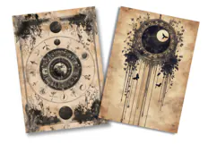 Celestial Gothic Junk Journal Pages Product Image 2