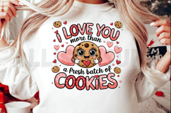 Cute Cookie Love Valentine Design With Hearts For Greeting Product Image 2