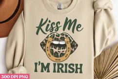 Kiss Me I&#039;m Irish PNG, St Patricks Day Sublimation PNG Product Image 1