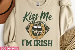 Kiss Me I'm Irish PNG, St Patricks Day Sublimation PNG Product Image 1