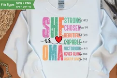 She Is Oma SVG | Mother Day PNG | Happy Mother's Day SVG Product Image 2