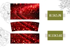 Red Glitter Tumbler Design, Red 40 Oz Tumbler Template Product Image 2