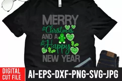 Merry Christmas And a Happy New Year SVG Cut File Product Image 2