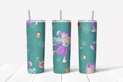 Winter cute Girl Skinny tumbler wrap design Product Image 5