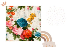 Colorful Pillow Case, Cute Flowers Pillow Template Product Image 2
