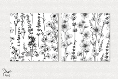 Floral digital paper, background clipart Product Image 2