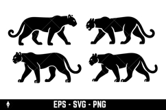 Illustration of a panther or cougar in a walking Product Image 2