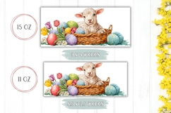 Cartoon Easter Lamb Mug Design, Easter Mug Template Product Image 2