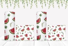 Watercolor Watermelon Tumbler Wrap, Summer Tumbler Template Product Image 2