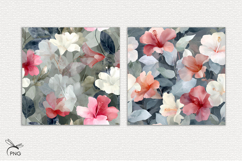 Hibiscus flowers digital paper Product Image 2