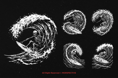 10 Bundle Dark Art Skull Surf Wave Surfing Beach Surfboard Product Image 3