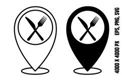 Restaurant Location Icons Product Image 1