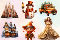 Warm Christmas Clipart Sublimation, Warm Christmas Clipart, Product Image 3