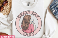 Crazy Cat Lady PNG, Cat Mom Sublimation PNG Product Image 2