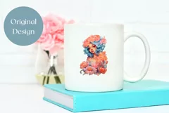 Blue Hair Mermaid PNG, Mermaid Sublimation Design Product Image 2