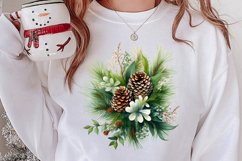 Winter Christmas Greenery Clipart, Christmas Greenery Clipar Product Image 2