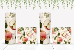 Red Apples Tumbler Wrap Design, Fruits Tumbler Sublimation Product Image 2
