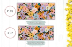 Floral Mug Template, Colorful Flowers Mug Sublimation Product Image 2