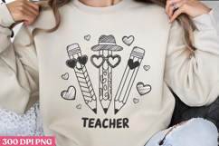 Teacher PNG, Retro Teacher Sublimation PNG Product Image 1