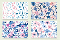 Pink &amp; Blue Cute Floral Cutting Boards sublimation Design Product Image 2