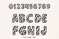 Zebra Print Alphabet SVG, Animal Letters Product Image 2