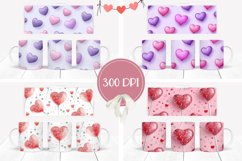 Lollipop Mug Designs, Purple Love Hearts Mug Wraps Product Image 2