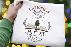 Christmas Reading Club PNG Sublimation Design - Meet Me Product Image 3