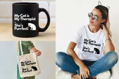 My Cat Is My Therapist svg - Funny Cat Sayings Sublimation Product Image 2