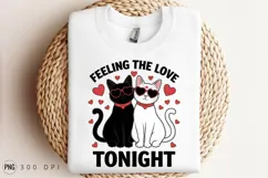 Cats In Love Valentine Cartoon Sublimation PNG Product Image 3