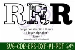Construction Large R wall Letter 3 layer sign Product Image 2