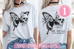 Be Real, Not Perfect - Inspirational SVG T-shirt Design Product Image 2
