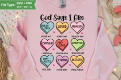 God Says I Am Valentine SVG | Valentine's Day PNG Product Image 2