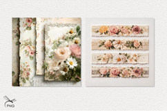 Vintage flowers digital paper Product Image 2