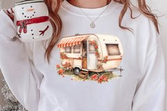 Watercolor Caravan Clipart, Caravan Clipart, Caravan Product Image 2