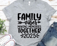 Family Vibes 2025 SVG, Summer Vacation Family Shirt, Vacay Product Image 3