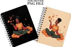 Motivational Autumn melanin woman png Product Image 2