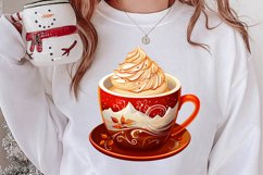 Christmas Cake Clipart, Christmas Cappuccino Clipart Product Image 2