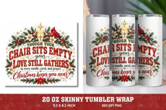 Christmas Memorial 20oz Tumbler Wrap, Remembrance Christmas Product Image 1