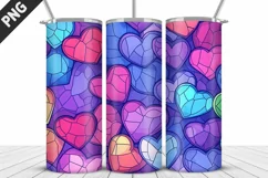 Lovely Hearts Tumbler Design | Valentine's Day Tumbler Wrap Product Image 3