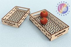 Ramadan Islamic pattern tray laser cutting SVG DXF files. Product Image 1