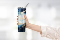 Blue marble tumbler wrap design Product Image 2