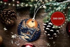 Christmas House Ornament, Winter House Ornament Design Product Image 2
