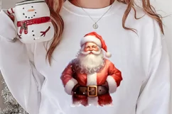 Watercolor Santa Claus Sublimation Clipart, Santa PNG Product Image 2