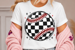 Checkerboard Baseball PNG, Baseball Sublimation Design Product Image 3