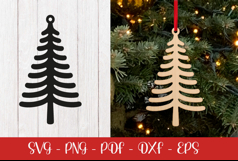 Christmas tree laser SVG PNG| Christmas ornament Product Image 2