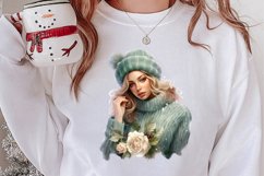 Cozy Green christmas Clipart Sublimation, Christmas PNG Product Image 2