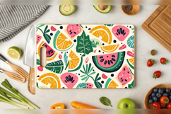 Summer Abstract Cutting Boards sublimation Designs Product Image 2