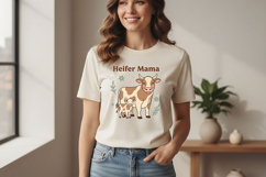 Cow Mama Png Bundle, Moo Mama, Heifer Mama, Highland Mama Product Image 2