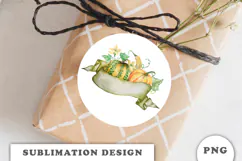 Watercolor Autumn Pumpkins png Product Image 2